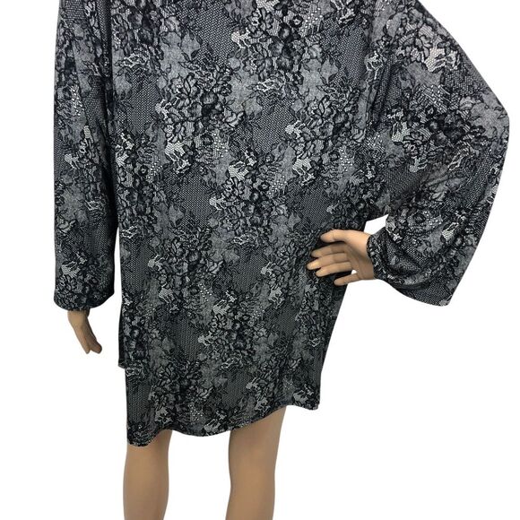 Lane Bryant Lace Print‎ Surplice V-Neck Top Shirt Size 26/28 Whimsigoth Formal - Picture 7 of 8
